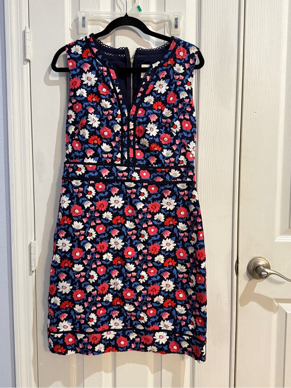 kate spade Navy Floral Sleeveless Shift Dress size 12 new without tags